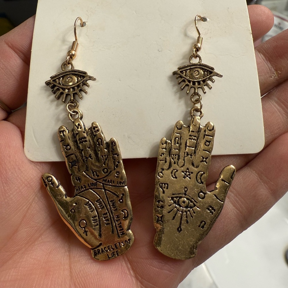 Mystic Gold Palm Earrings